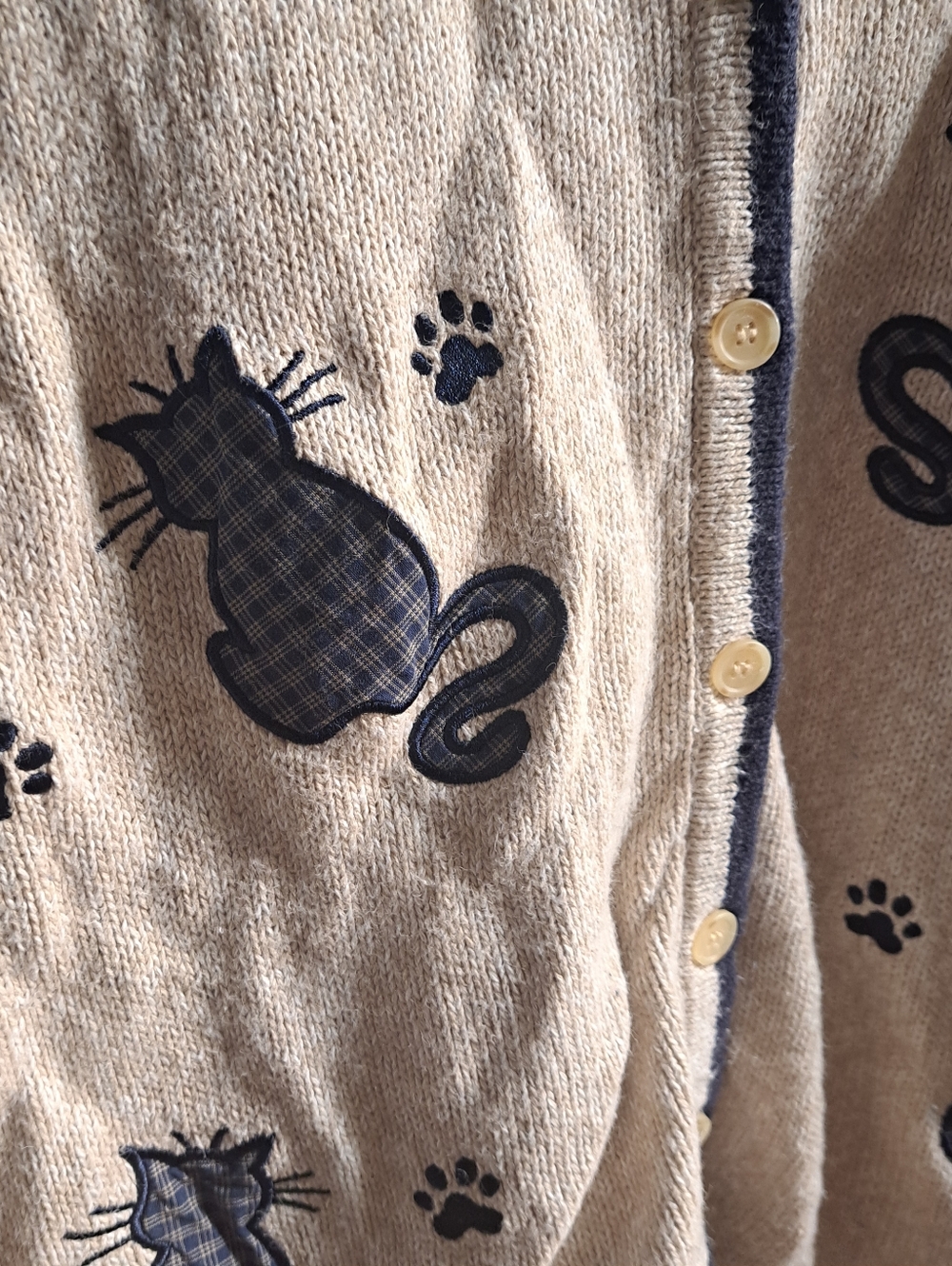 CJ Banks Women's Cat Applique Knit Sweater Vest 1X - Picture 5 of 6